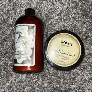 Wen by Chaz Dean Sweet Almond Mint Hair Treatment & Green Tea Conditioner Lot